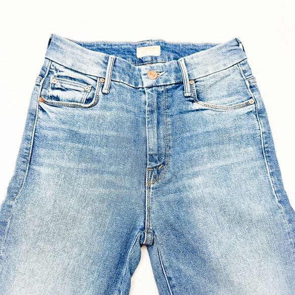 Mother High Waisted Looker Ankle Fray Shoot to Thrill Denim Jeans Size 25 - Picture 6 of 12